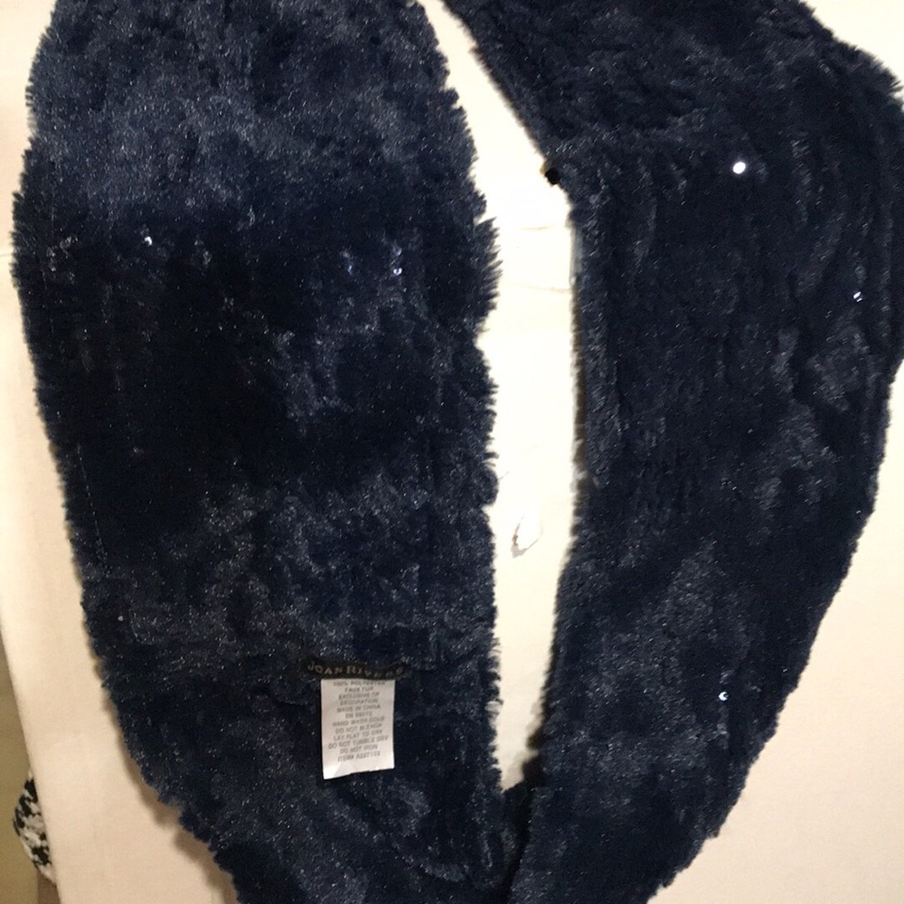 Blue infinity scarf with sequins